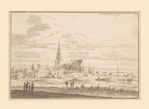 View of the Old Church in Scheveningen