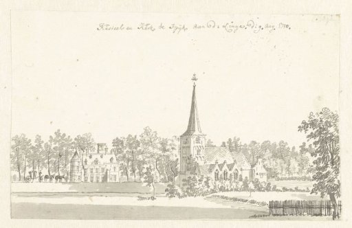Castle and church at Spijk