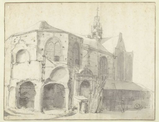 View of the Jeruzalemkapel and the Sint Olofskapel, Amsterdam
