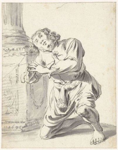 Kneeling man