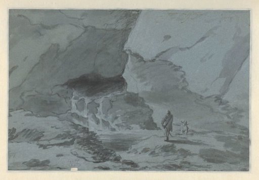 Two Travellers in a Subterranean Grotto