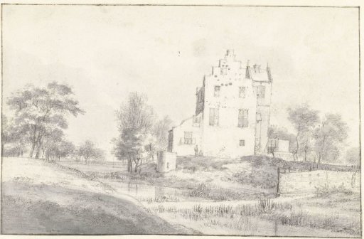 View of Huis Bergestein, near Wijk bij Duurstede, Seen from the West