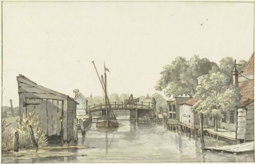 View of the Ringdijk on the Schulpbrug, looking towards the Utrecht side of the Amstel