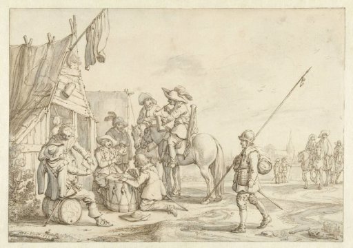 Soldiers in front of an Inn