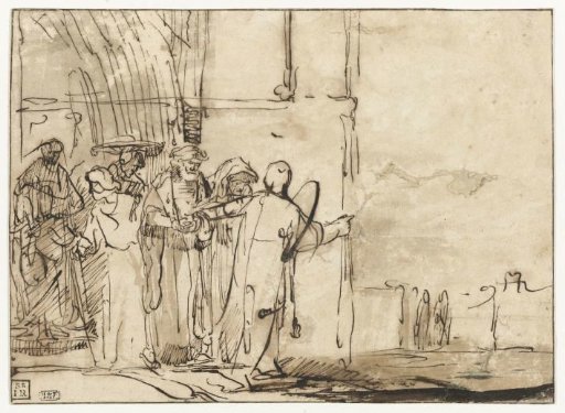 Lot and his Family Leaving Sodom