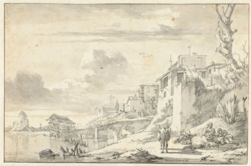 View on the Banks of the Tiber