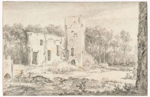 View of the Ruins of Egmond Castle