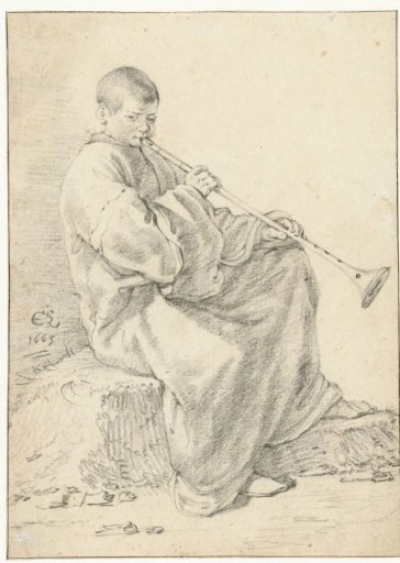 Seated Boy with a Shawm