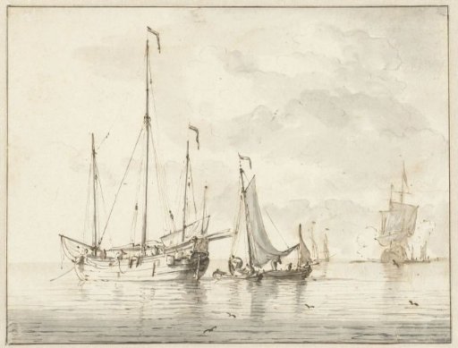 Several ships in calm water