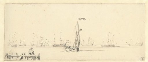 Warships on the roadstead of Vlissingen