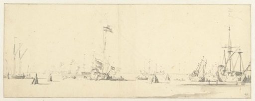 The Dutch fleet at anchor