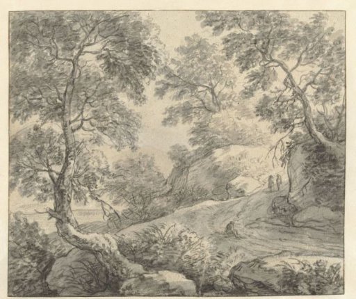 Hilly landscape with a winding road