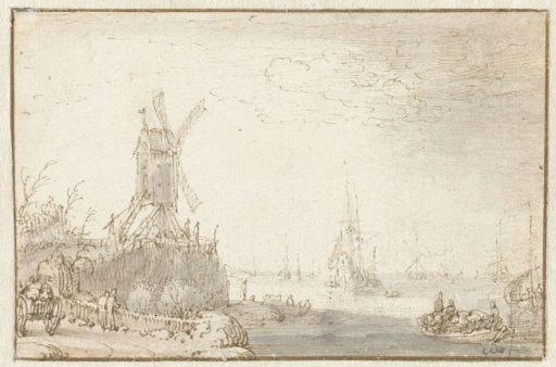 River View with Windmill