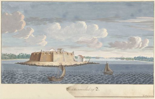 Fort Hammenhiel (Hummenil) in Ceylon, seen from the sea