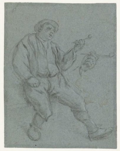 Seated peasant with pipe
