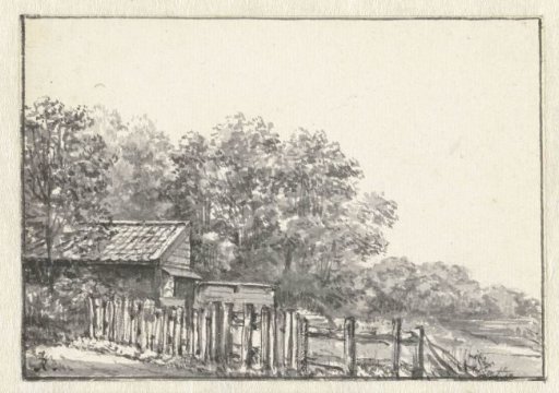 Landscape with Barn and Fence