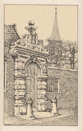 Gate of the Frans Loenenhofje in Haarlem