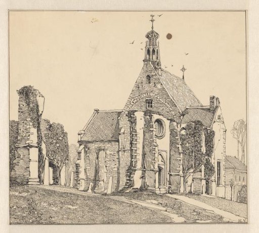Ruin of the church in Bergen, North Holland