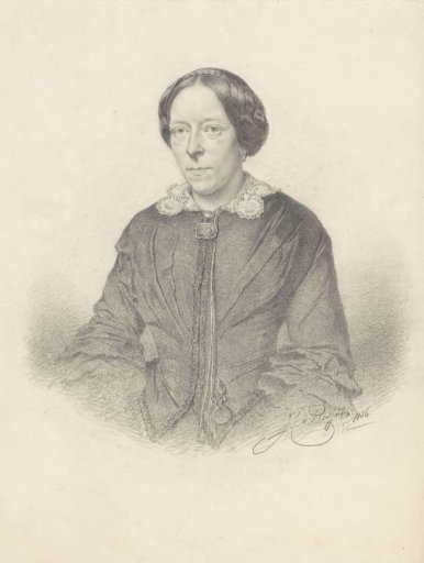 Portrait of a woman, three-quarter view to the left