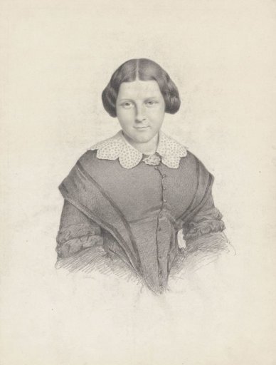 Portrait of a young woman, full face
