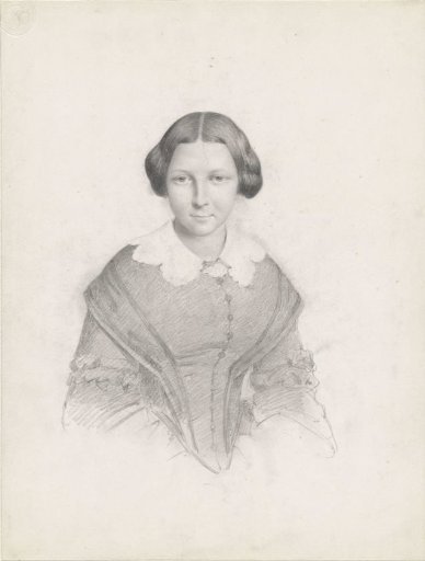 Portrait of a young woman, full face