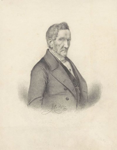 Portrait of a man, facing right