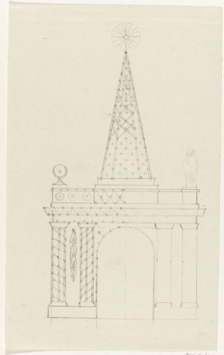 Design for the illumination of a house in Amsterdam, 1788