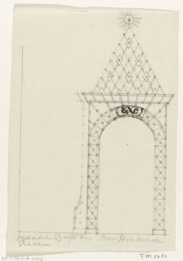 Design for the illumination of the West-Indische buitenhuis in Amsterdam, 1788
