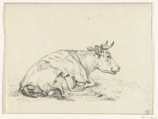 Recumbent Cow, Facing Right