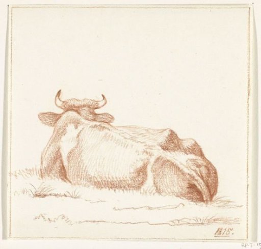 Recumbent Cow, Seen from Behind