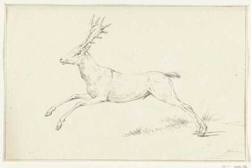 Leaping Stag, facing left