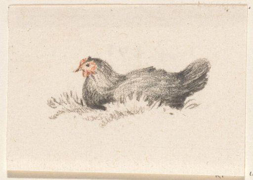 Sitting Hen, Facing Left