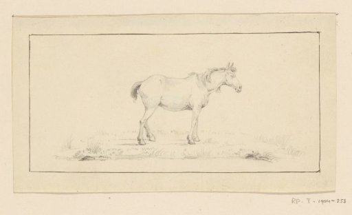 Standing horse, facing right