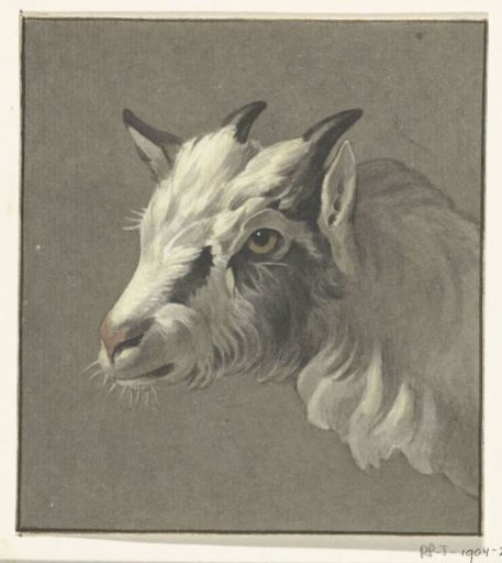 Head of a goat, to the left