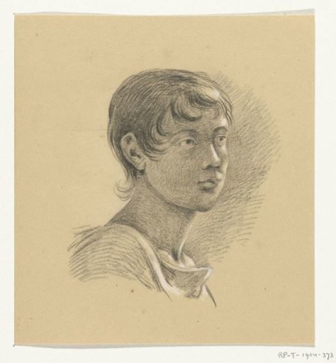Head of a boy, to the right