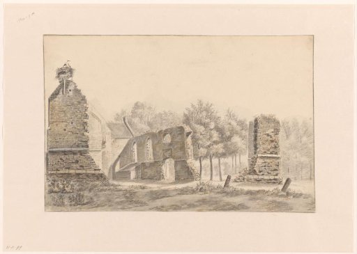 Landscape with the ruins of a church in Bergen