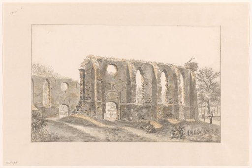 Landscape with the ruin of a church at Bergen