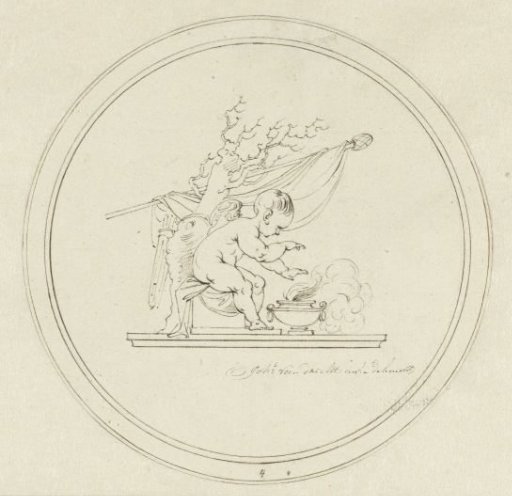 Medallion with an allegorical representation of Winter