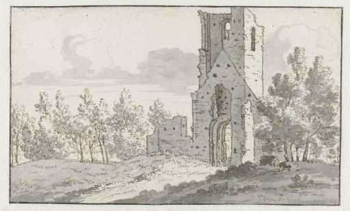 The Ruin of the Chapel of Eik en Duinen near The Hague