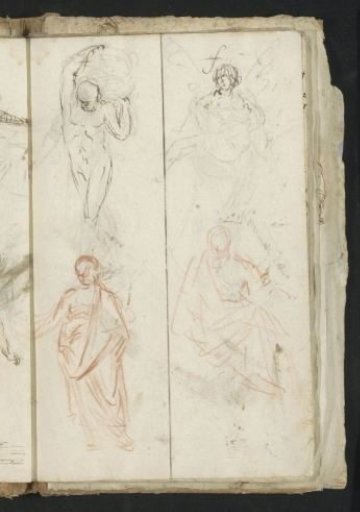 Figure studies, including a carrier and figures in togas