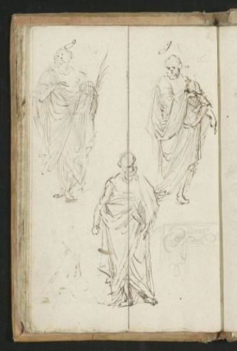 Three figures in togas
