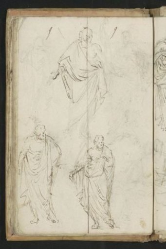 Three figures in togas