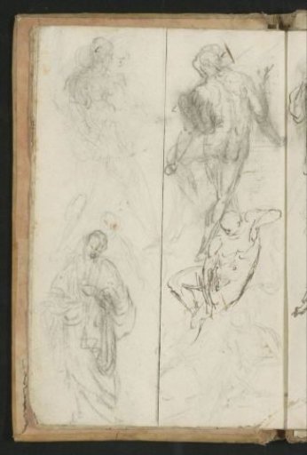 Standing and seated figures