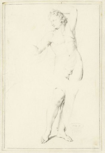 Standing Apollo, left arm raised