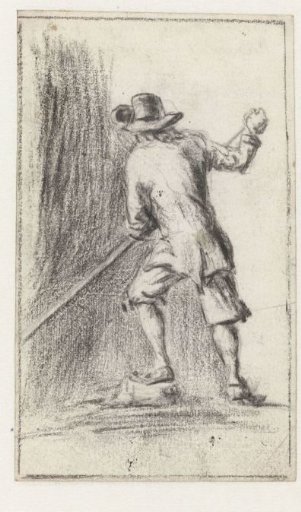 Man with a Pole, Seen from Behind