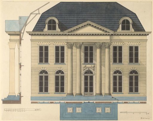 Facade of Hofstede Sparenhout near Haarlem