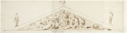 Design for the pediment on the front of the Amsterdam Town Hall