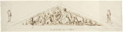 Design for the pediment on the west side of the Amsterdam Town Hall