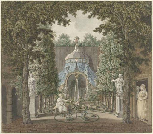 Theatre Scene in a City Garden