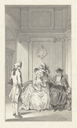 Interior with a Clergyman, Lady, and Young Man